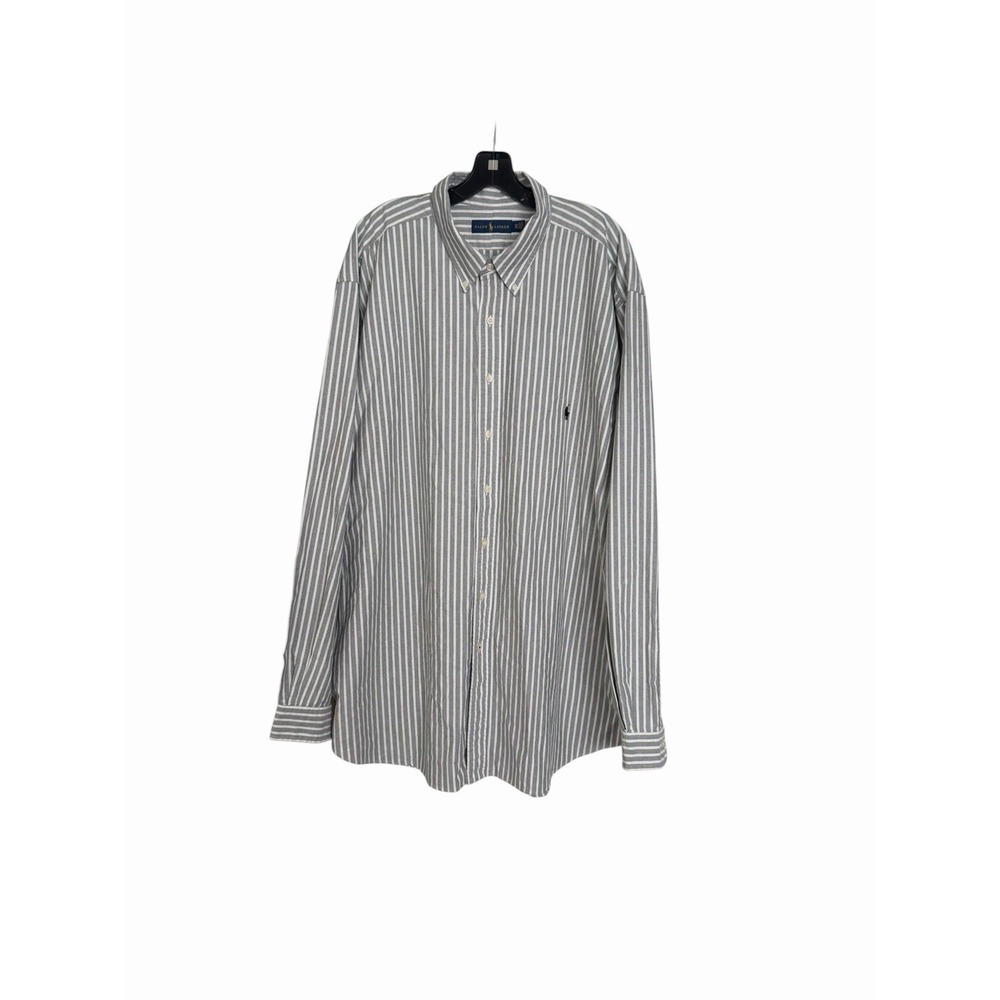 Polo Ralph Lauren Shirt Men's 3XLT Long Sleeve Button Pony Striped Preppy NNN2-4